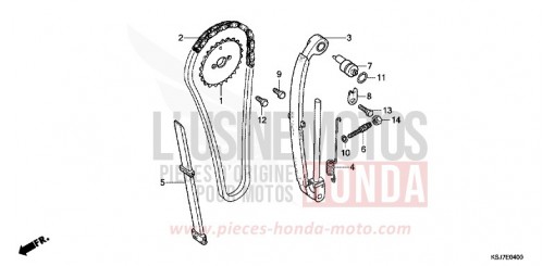 CHAINE A CAMES CRF100FC de 2012